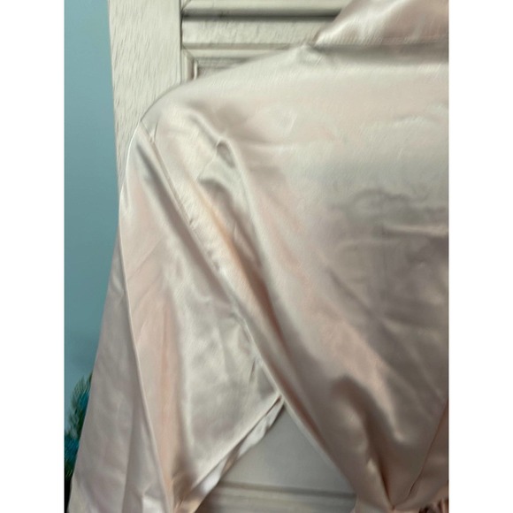 Baby pink 3/4 sleeve light robe with matching flip flops - Picture 7 of 7